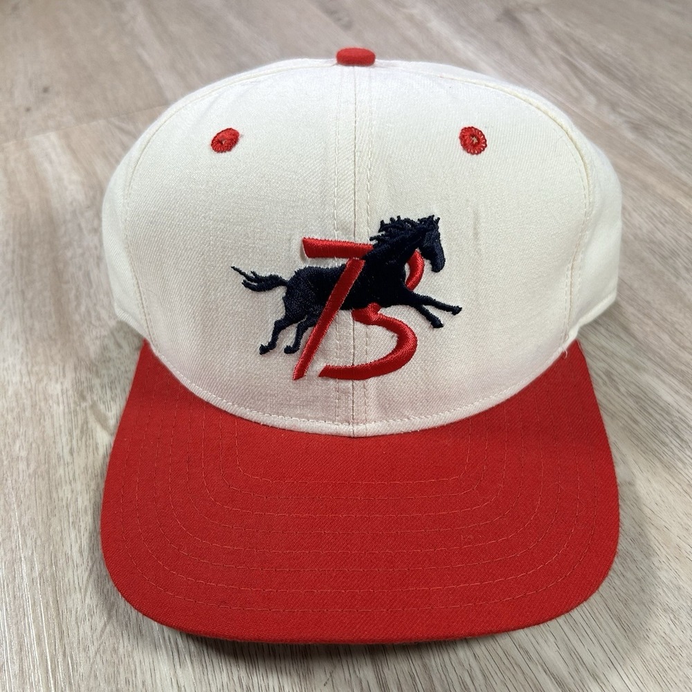 VTG New Era Pro Billings Mustangs Snapback Hat MiLB Baseball White‎ Wool Cap